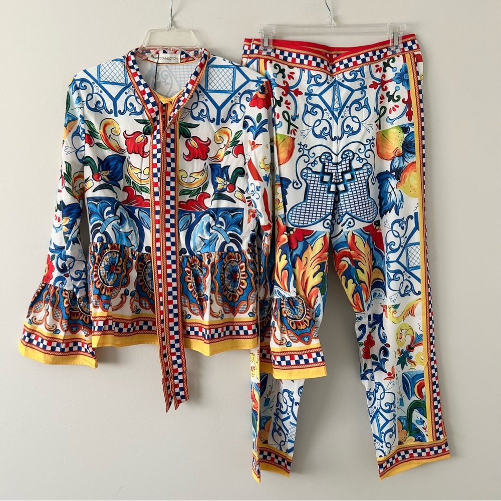 Glory Connection Ophira Vintage Top + Pant Suit